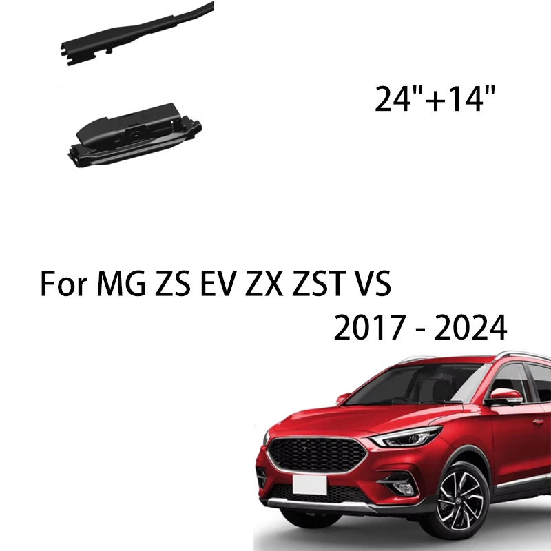 

RHD LHD Wiper Front Wiper Blades Set For MG ZS EV ZX ZST VS 2017 - 2024 Windshield Windscreen Car Rain Brush 24"+14"