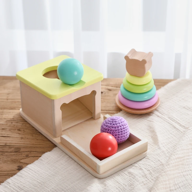 

Kids Wooden Montessori Toys Coin Ball Busy Drum Color Shape Cognition Match Educational Sensory Toys Baby Teaching Aid Toy Gifts