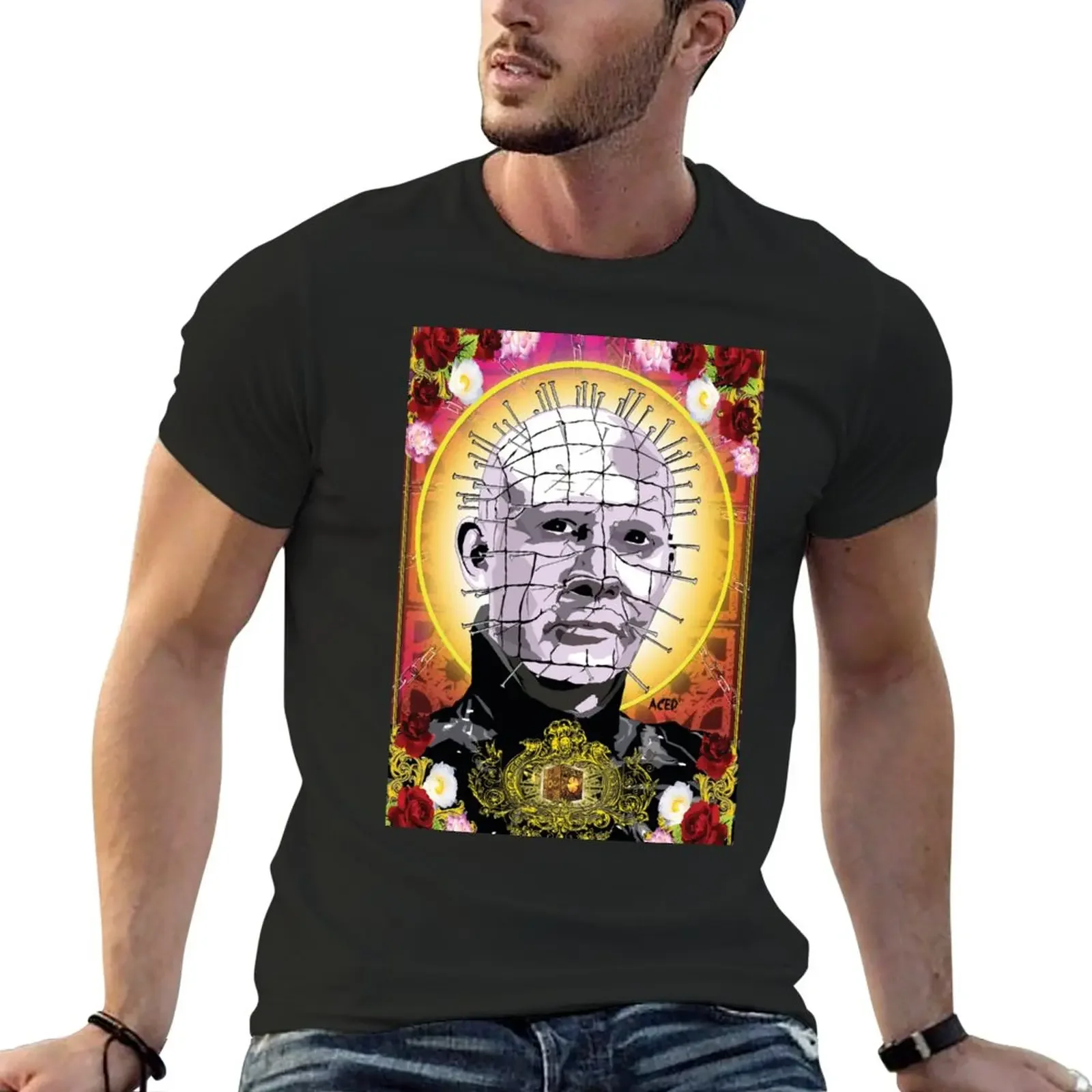 

hellraisers pinhead T-Shirt plus size tops korean fashion mens funny t shirts