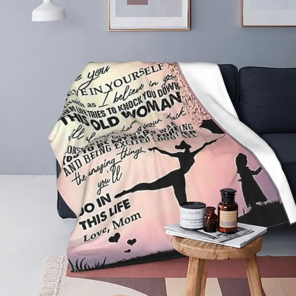 

Letters Plaid Baby Blanket Sofa Cover Fleece Decoration Love Gift Warm Throw Blanket for Bed Travel Bedding Throws