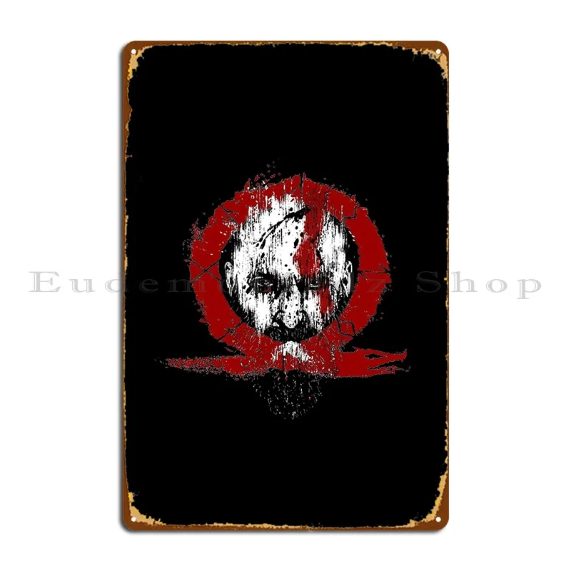 god of war kratos Metal Sign Club Wall Decor Cinema Custom Club Tin Sign Poster