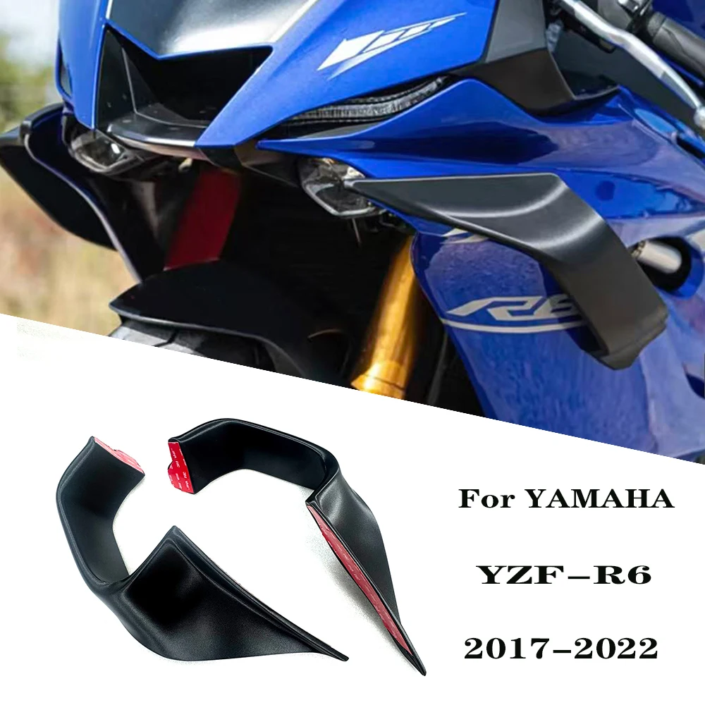 

For Yamaha YZF R6 2017-2022 Motorcycle Accessories Fixed wing fairing Small Winglets spoiler Aerodynamic wing