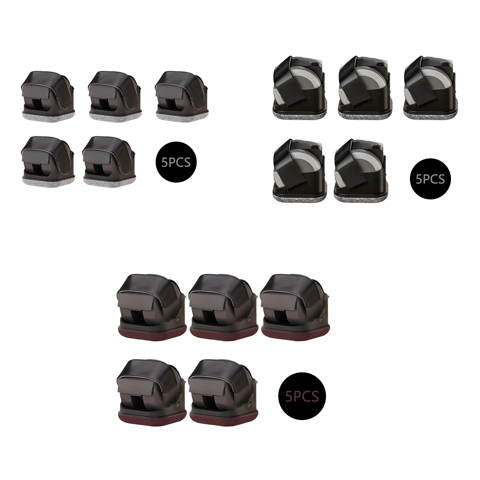 Office Chair Wheels Stoppers Furniture Wheel Caster Cups with Felt Bottom Pads for Rolling Chair
