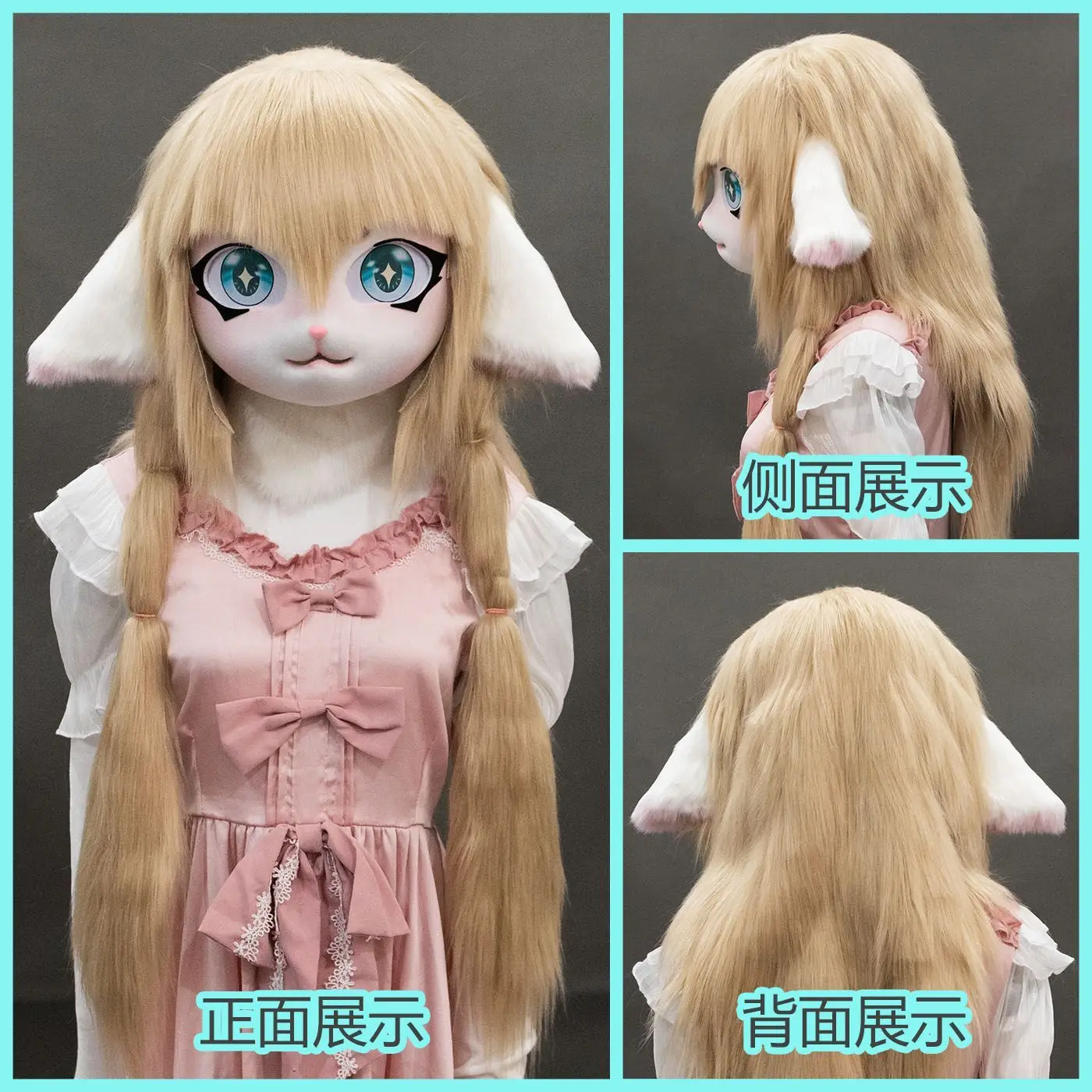 Cat Fursuit Kigurumi Headset Furry Cosplay Costume Comiket Furries Animal Head Base Kig 3D Print Mask Paws Tail Carnival Costume