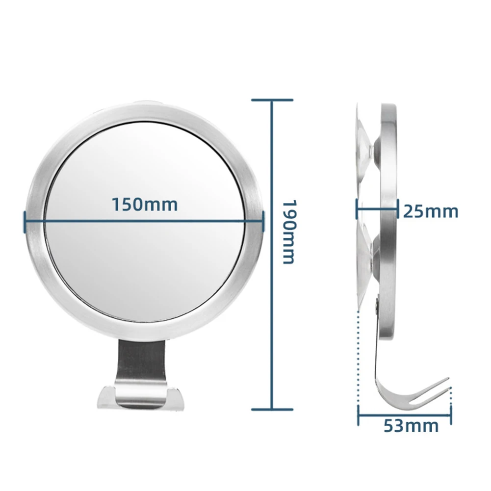 A93E-1 Piece Portable Bathroom Fogless Mirror Shower Shaving Mirror With Suction Cup Bathroom Wall Mount