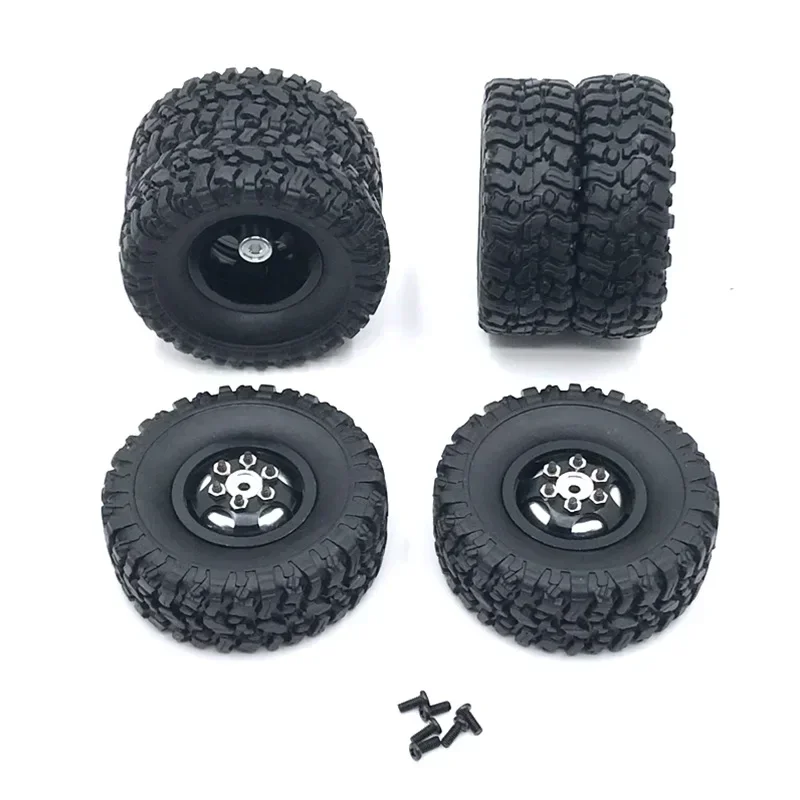 WPL Model C14 24 34 44 B14 24 16 36 RC Car Metal Upgrade Parts 4WD Front Single Wheel Rear Double Wheel Crushed Stone Tire