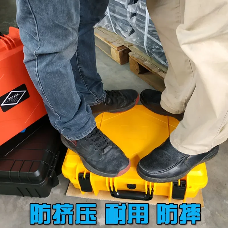 ABS Waterproof Plastic Sealed Tool Box Safety Equipment Suitcase Impact Resistant Tool Case Shockproof With Pre-cut Foam