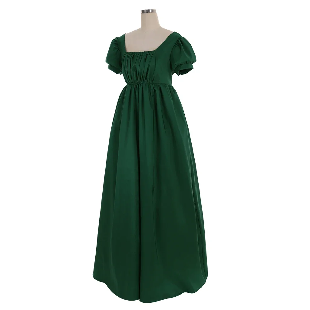 فستان ريجنسي نسائي تاريخي عتيق عالي الخصر على الطراز الفيكتوري جين أوستن فستان حفلة الشاي ملابس حفلات الهالوين #4