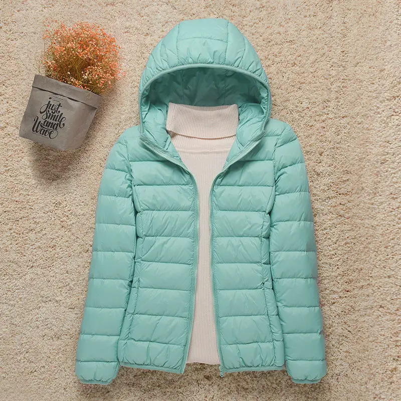 Down Jacket Women Coat Autumn Winter 2022 Spring Jackets for Warm Quilted Parka Ladies and Light 2021 Female Ultralight Hooded