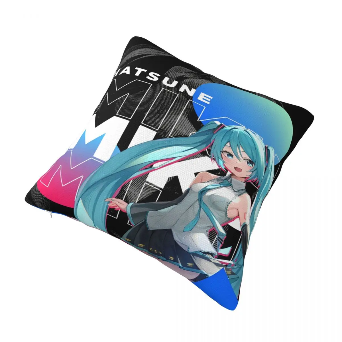 Hatsune Miku cantante música Anime funda de almohada con estampado funda de cojín fundas de almohada nuevo estilo decoraciones para sillas cuadradas de varios tamaños