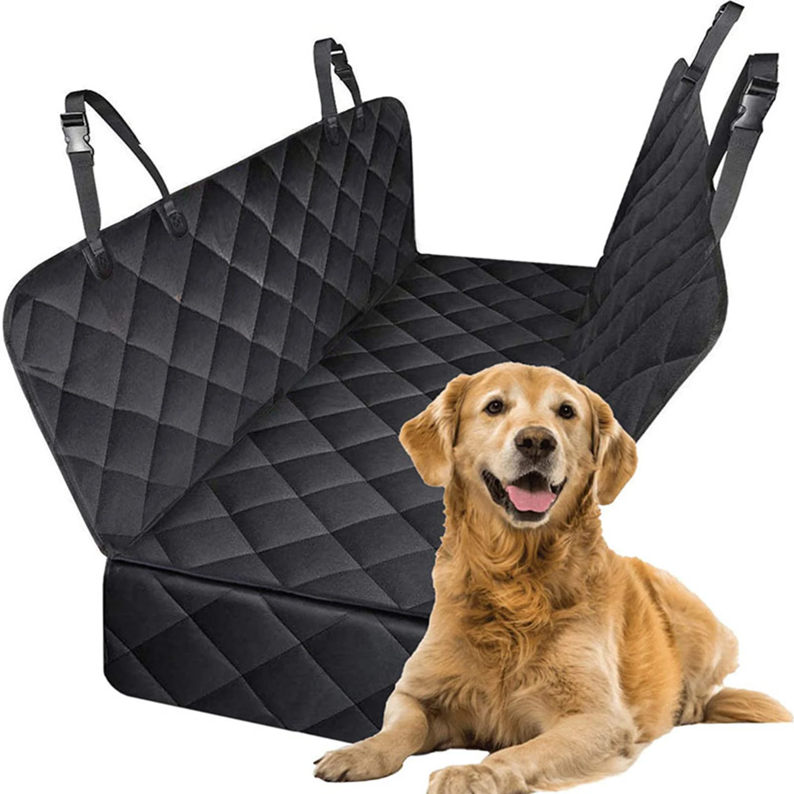 Dog Back Seat Cover Protector Universal Waterproof Scratchproof Anti-Slip Car Seat Cover for Pets, Car Seat Protector Foldable