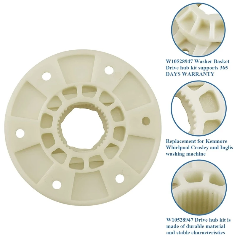 W10528947 W10396887 2684908 AP5665171 PS6012095 EAP6012095 Комплект приводной ступицы корзины стиральной машины, замена для