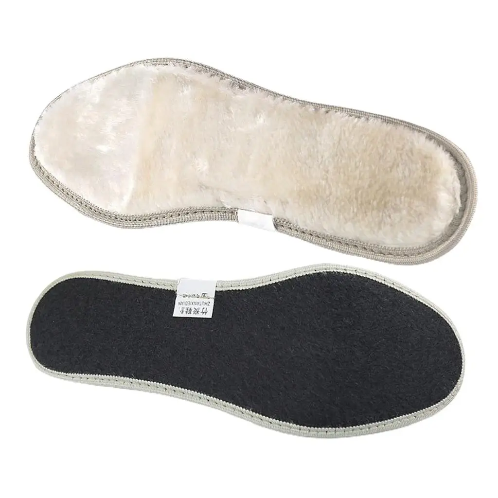 2-4pack Warm Plush Bamboo Insoles Shoe Pads for Men Women Shoes Boot