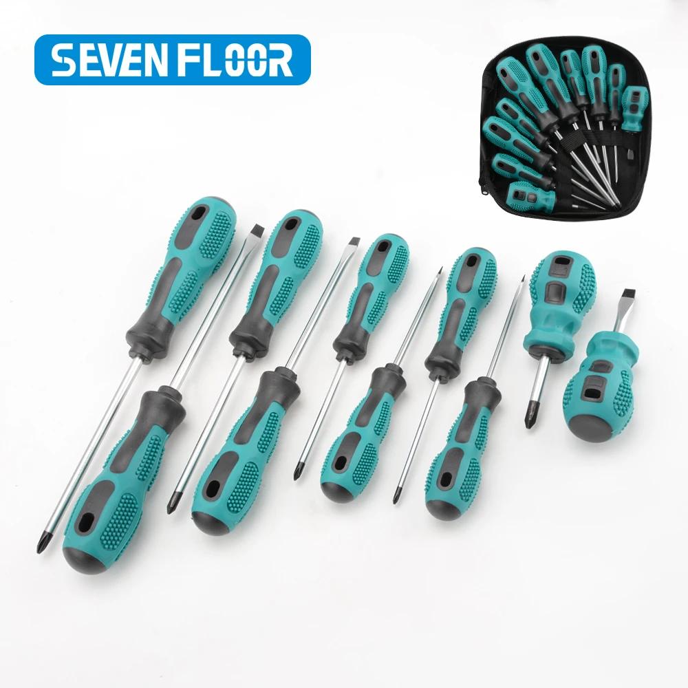 6pcs 10pcs Repair Tool Set-Magnetic Precision Screwdriver Kit with Phillips and Flat Head, Non-Slip Handle, Screwdriver Tool Set