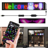 Programmable LED Sign for Business,Flexible Digital Sign,Scrolling LED Sign,Bluetooth APP,DIY Design Animations,Text