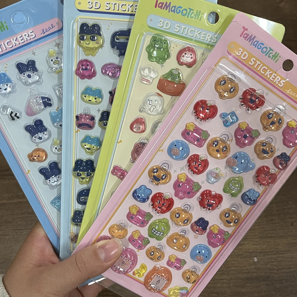 포짱” 2026 작은 물방울 소스 미니 엠보싱 3D 만화 스티커 장식용 방수 스티커