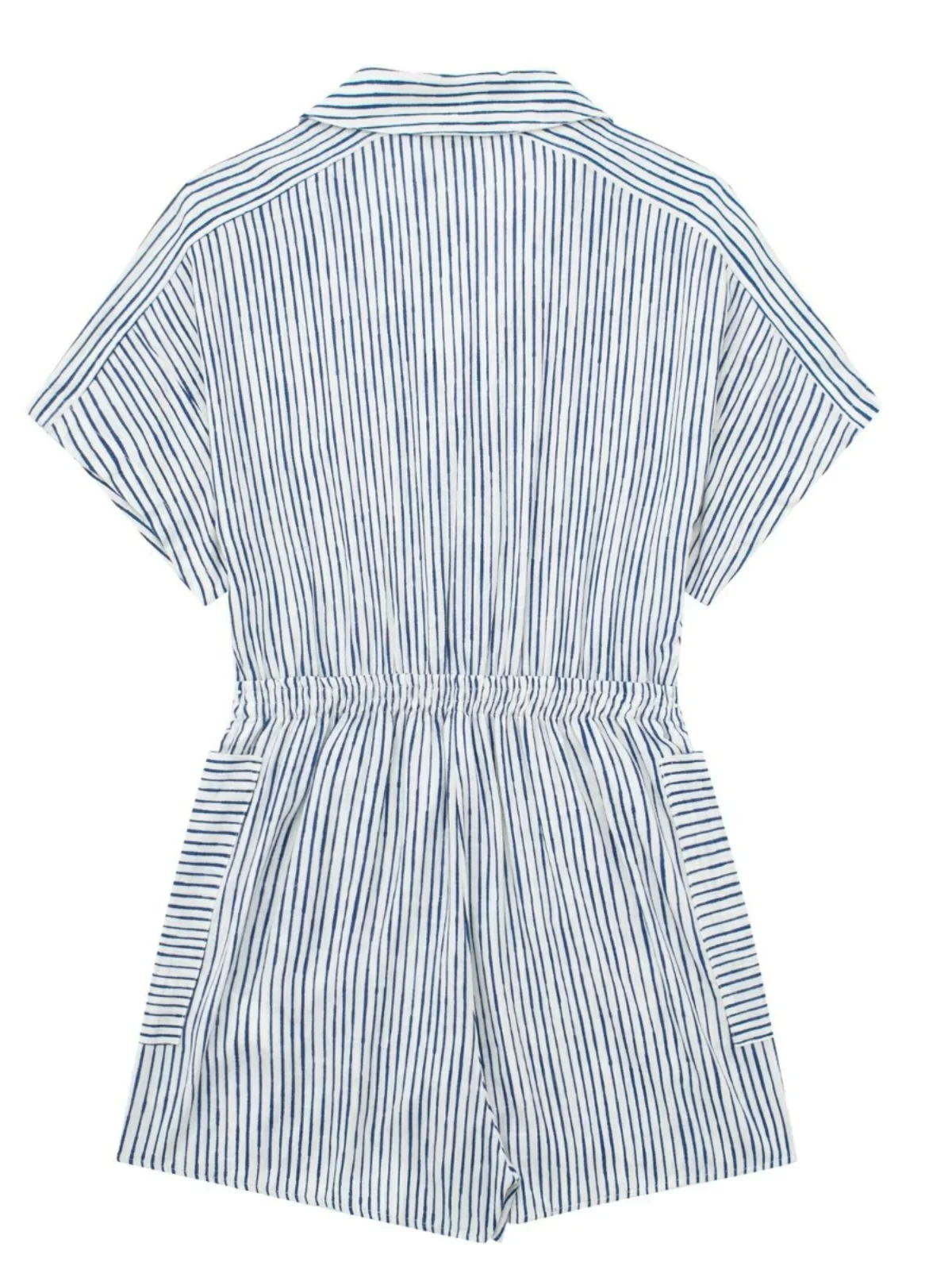 

Женский повседневный комбинезон в полоску на пуговицах, уличный стиль, свободный крой, прямые брюки, высокая талия, другие материалы