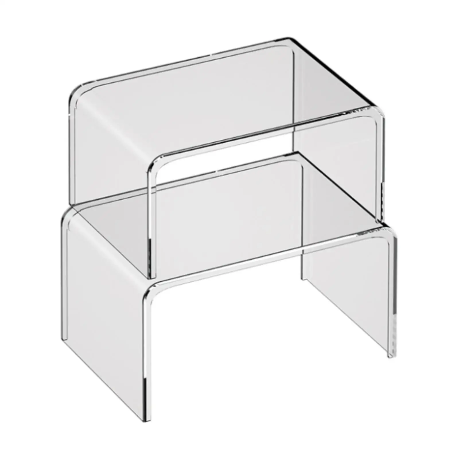 2 Pieces Office Storage Rack Minimalist Living Room Shelf Multipurpose Desktop Storage Stand Simple Coffee Table Stand