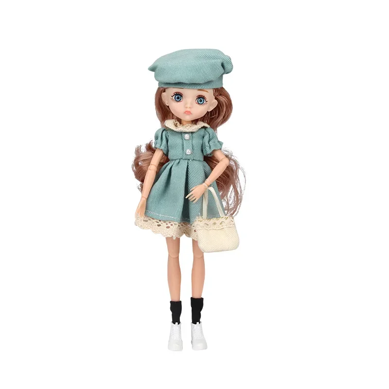 New Fashion 26cm Doll Full Set Joint Moveable Doll Kids Girls Doll Toy Gift