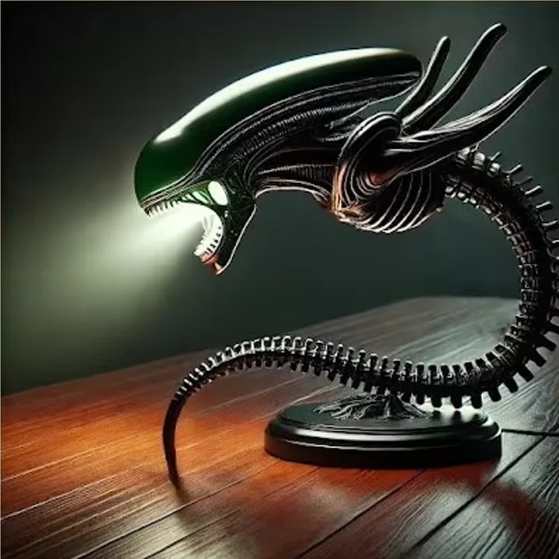 مصابيح الغريبة غرفة نوم ديكور تمثال راتنج خارج الأرض شكل الحياة حامل مصباح إضاءة ديكورية المنزل لعبة الشكل هدية