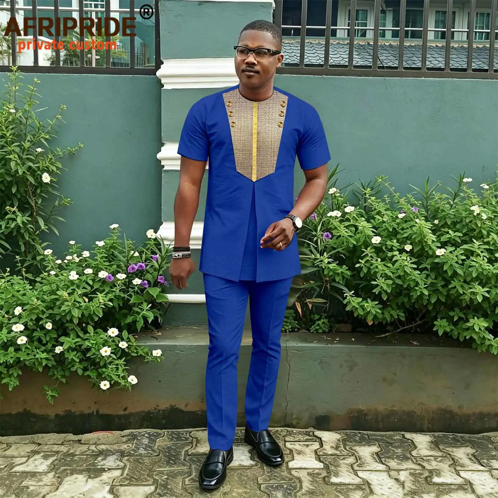 men's-dashiki-clothes-embroidery-o-neck-short-sleeve-applique-shirts-and-pants-2-piece-set-bazin-riche-tracksuit-2616139