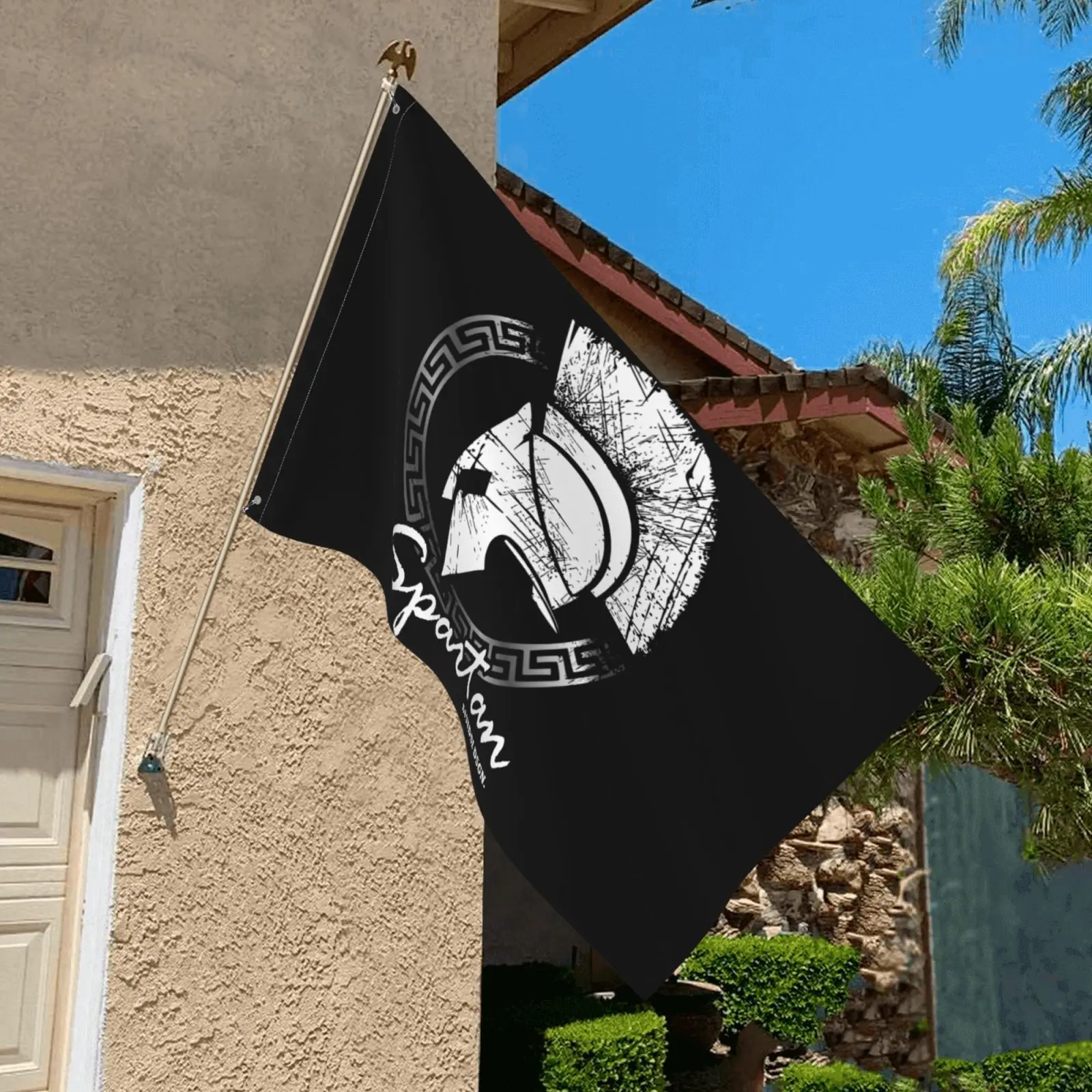 Spartan This Is Sparta Legend Hellas Flag Banner Vivid Polyester Vivid Color Graphic Printed Opening Celebration