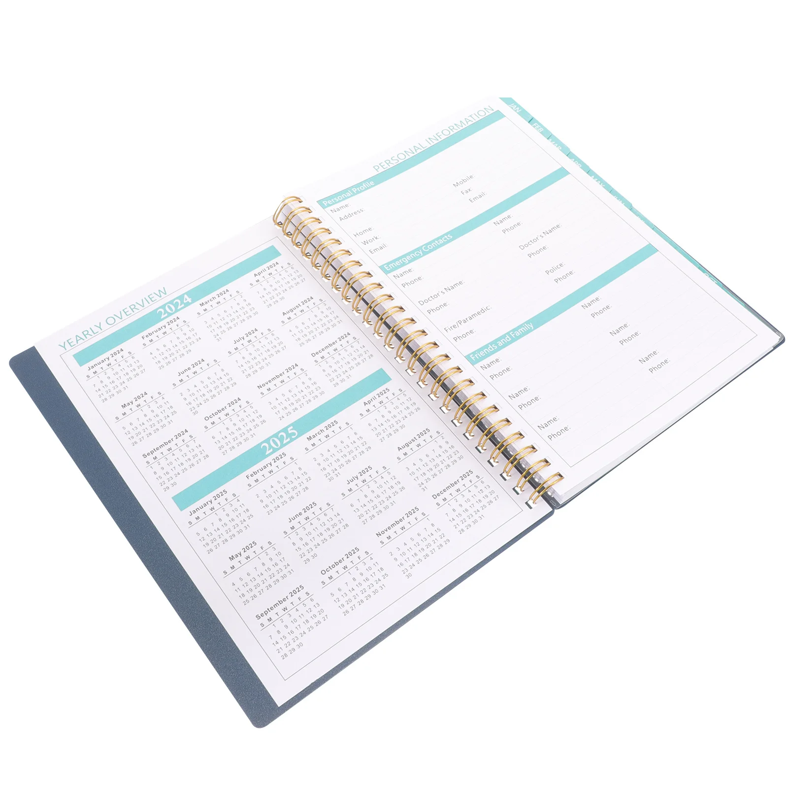 

PP Cover Coil Planner 2024 Academic Portable Writing Notebook Daily Organizer Teacher Planner Note Book Writing Book
