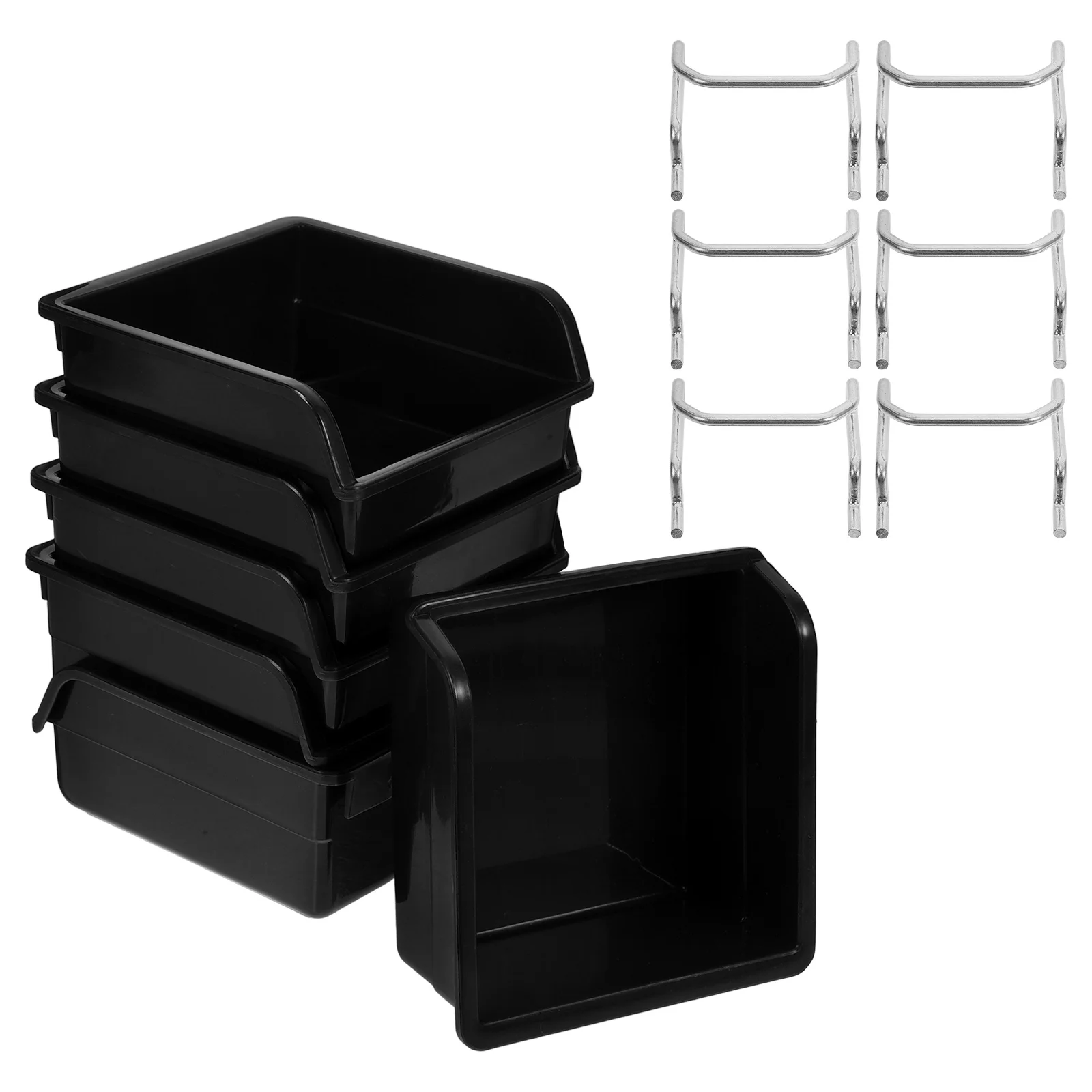 

6 Sets Parts Storage Box Organization Garage Room Organizing Craft Bins for Pegboard Organizer Work