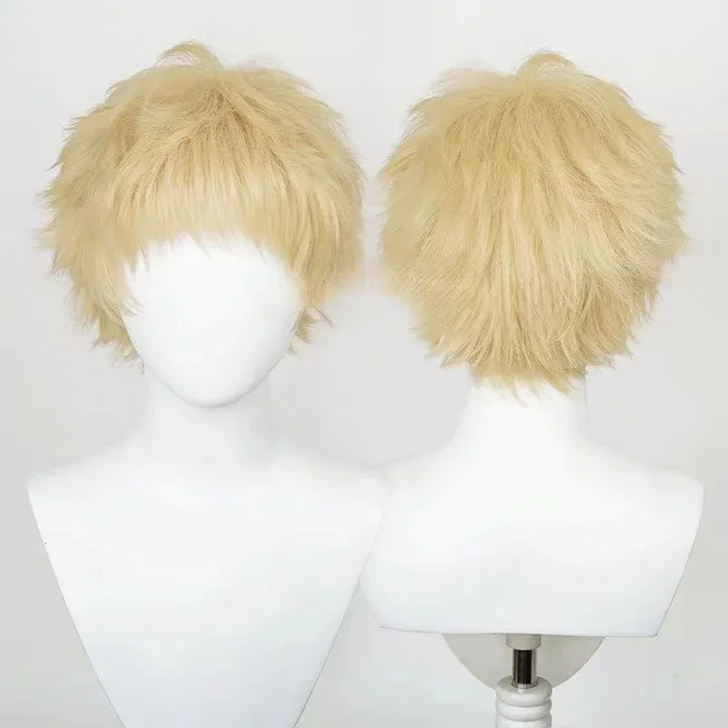 Peluca de Anime Haikyuu Kei Tsukishima, disfraz de voleibol, pelucas para fiesta de Halloween de alta calidad