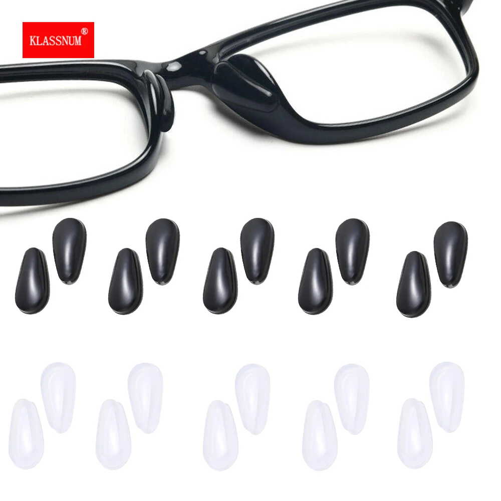 

5pairs Adhesive Glasses Nose Pads Soft Silicone Nose Pads With Airbag Non-Slip White Nosepads Sunglasses Eyeglasses Accessories