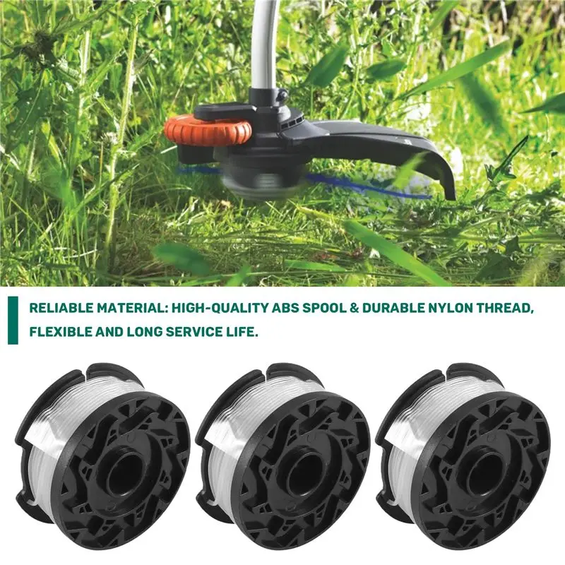 [B17B!】 3 Pack Trimmer Replacement Spool For BLACK+DECKER AF-100-3ZP 30Ft 0.065 Inch Trimmer Line