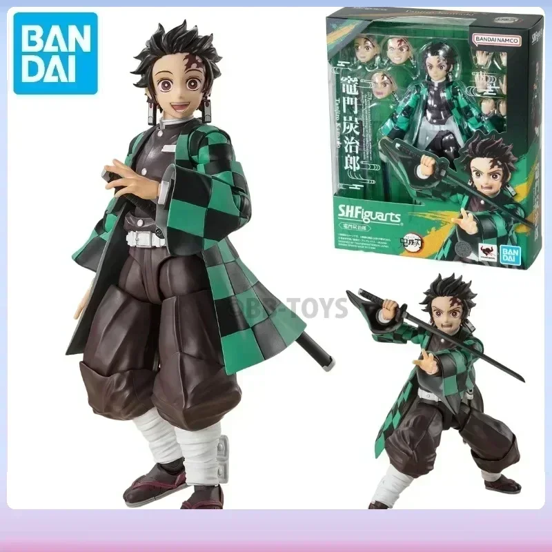 

In Stock Bandai S.H.Figuarts Original Demon Slayer Kamado Tanjirou Action Figure Anime Model Toys Gift Collection