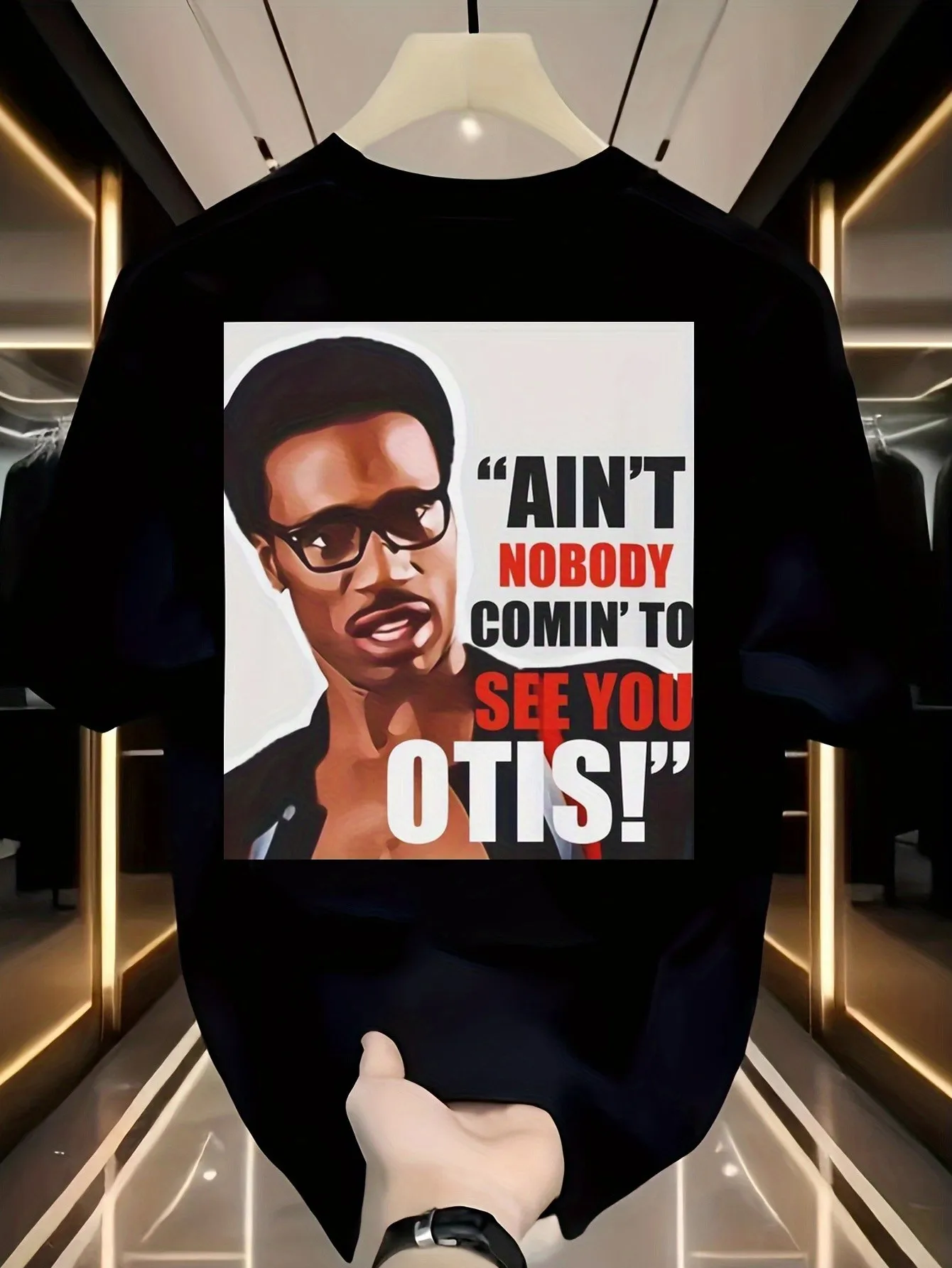 Men's humorous and satirical Otis quotes T-shirt No one comes to see you printed short-sleeved shirt