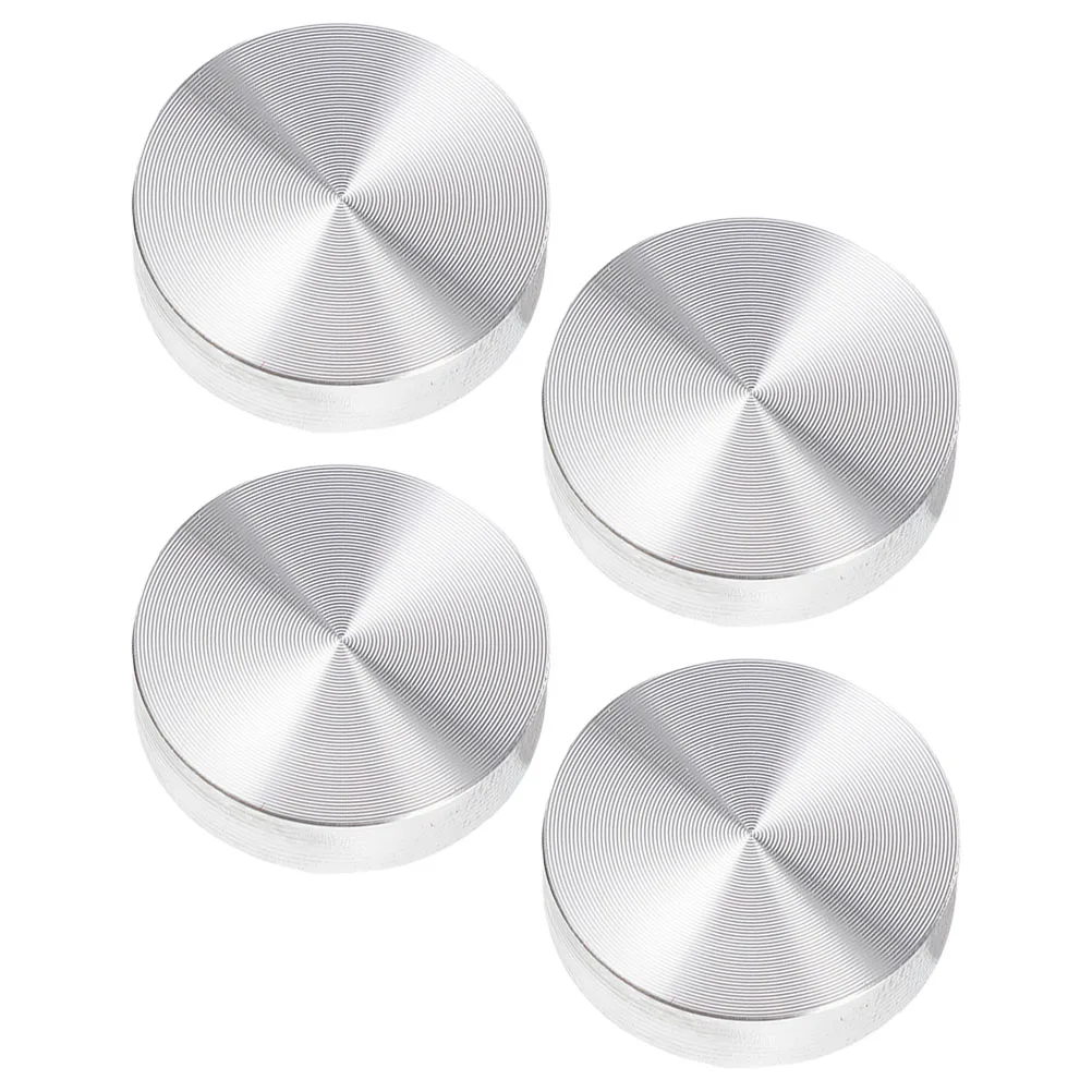 

4 pcs Alloy Disc Adapter Round Metal Table Foot Pad For Glass Coffee Tea Table Metal Circle Disc Adapter Furniture Leg Leveler