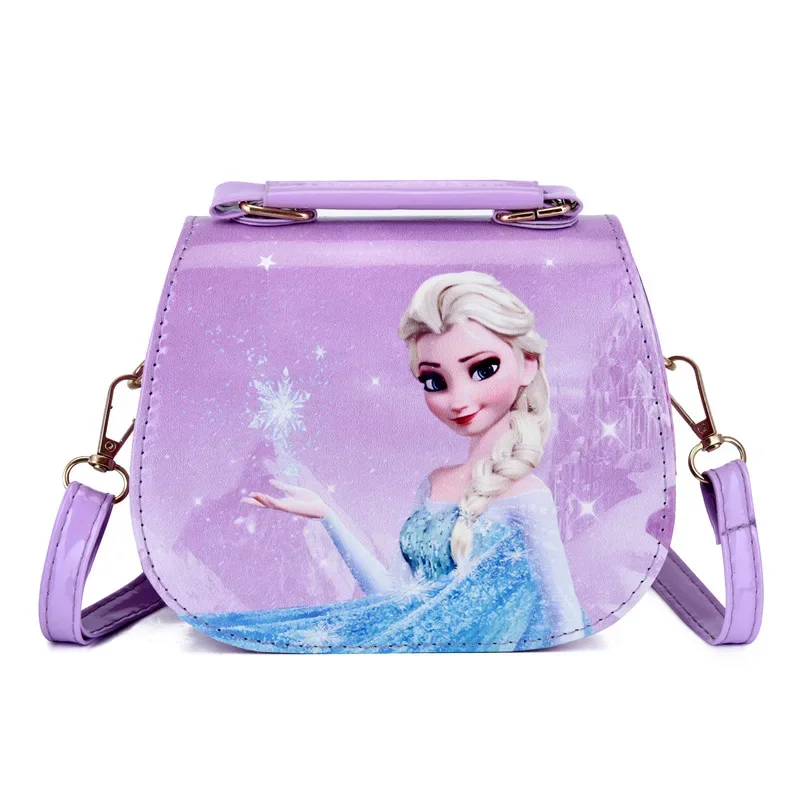 New Disney Frozen Anime Figure Elsa Princess Girl Shoulder Bag Baby Lovely Handbag Cartoon Child Fashion Shopping Crossbody Bags