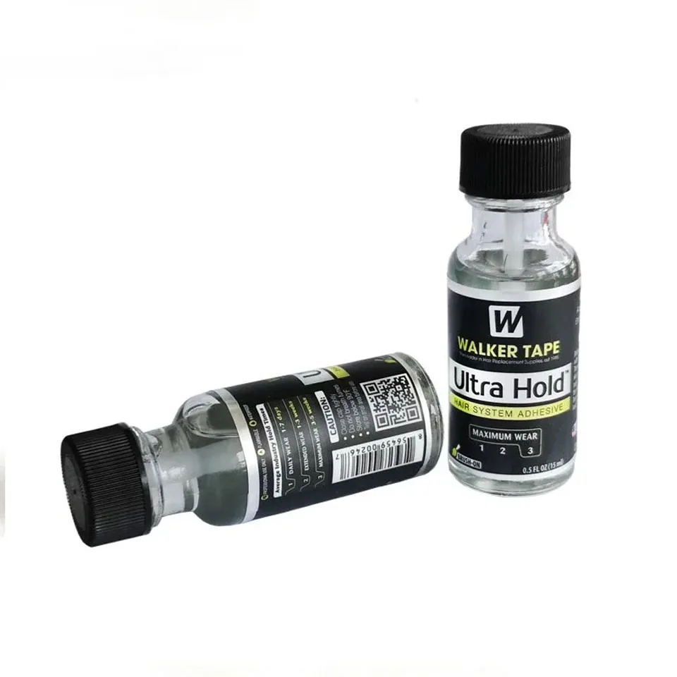 15 مللي الترا عقد شعر مستعار الغراء مقاوم للماء الشعر الغراء للشعر المستعار الدانتيل/الشعر المستعار/إغلاق نظام الشعر غير مرئية لاصق مع فرشاة مزيل الدانتيل