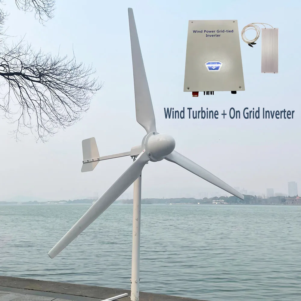 30KW Horizontal Axis Wind Turbine, Permanent Maglev Generator with On-Grid Inverter, Wind Power Generator System