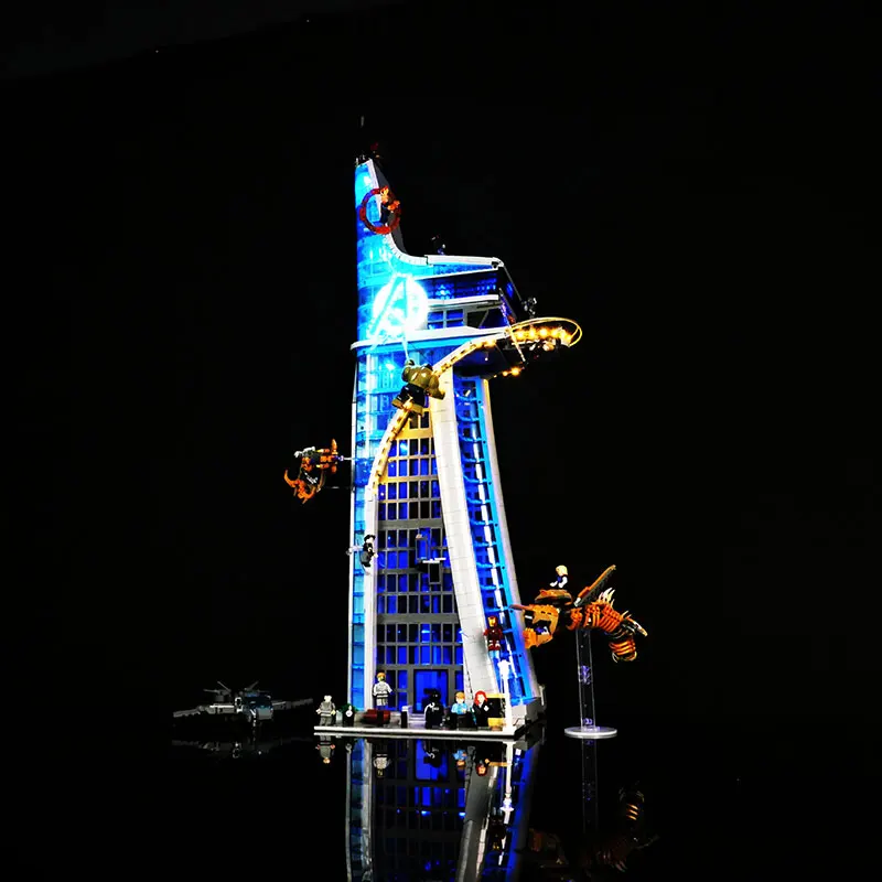 LED Light Kit For LEGO 76269 Avengers Tower Decorative Lamp DIY Toy Gift (Not Include Building Blocks Bricks Kits Sets Model)