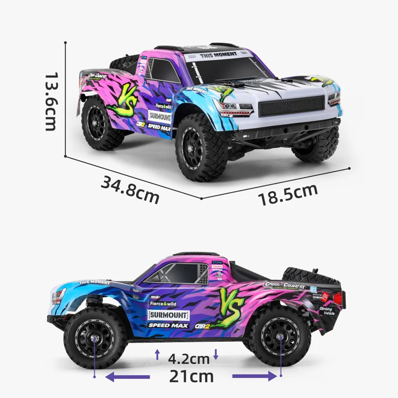 HBX 1/16 3101A Brushless RC 4WD Corso corto Camion Sospensione indipendenteCuscinetti a sfere completi Albero di trasmissione in metallo 45KM/H Velocità Auto giocattolo