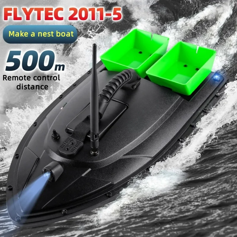 

Fishing Bait Boat 500-meter Remote Control Double-compartment Bait Casting Fishing Hook RC Remote Control Boat Fish Detector