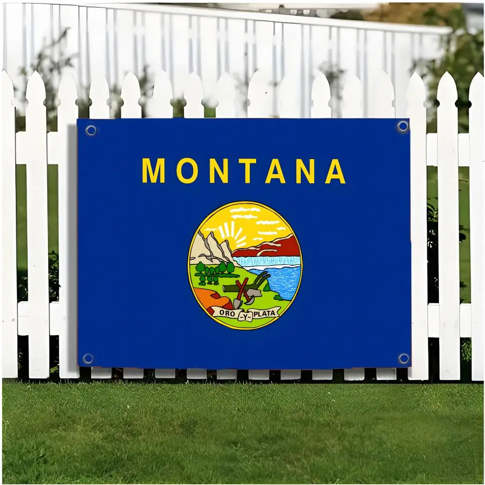 state geography M-Montana Flags Edgeless four-ring hanging decor indoor outdoor compatible easy for hanging display