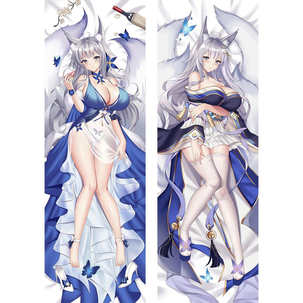 Azur Lane Shinano 포옹 바디 베갯잇, 다키마쿠라 양면 인쇄 스로우 쿠션 커버, 침대용 장식 베갯잇