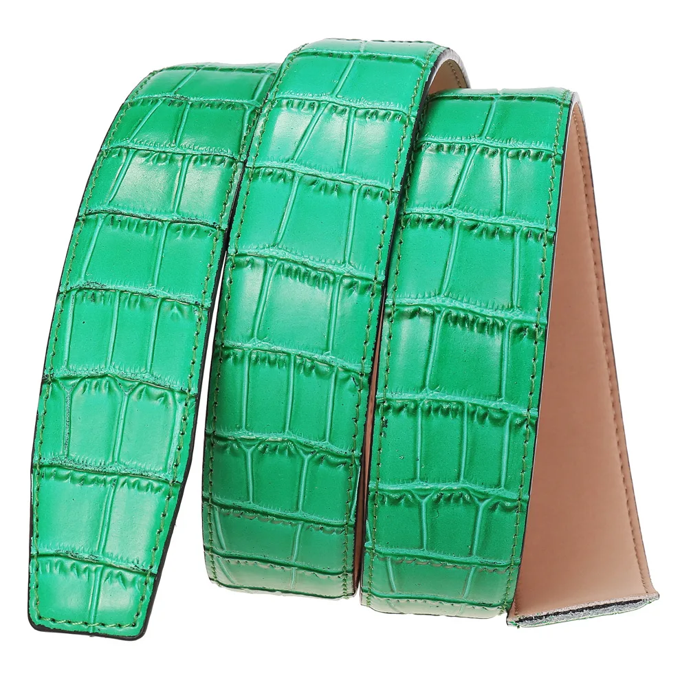 New Luxury Brand Belts for Men High Quality Male Strap Genuine Leather Waistband Ceinture Homme,No Buckle 3.5cm