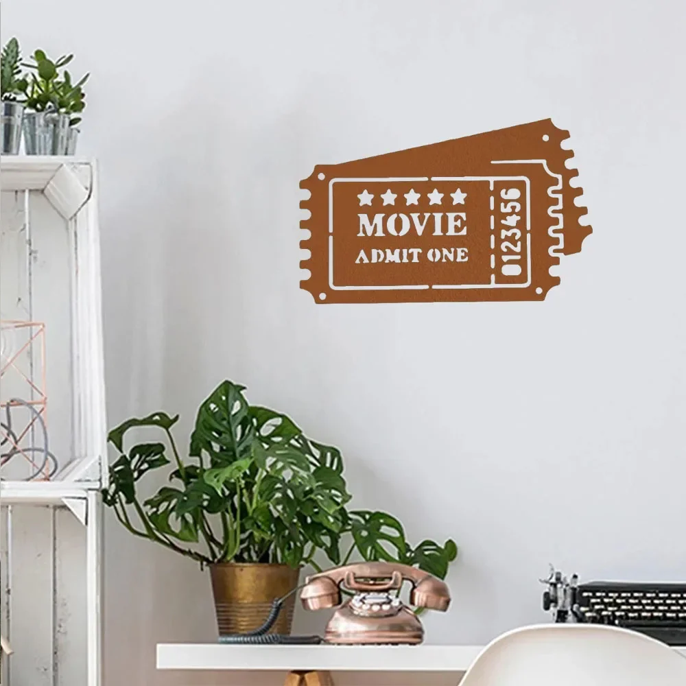 Adorable Metal Movie Reel Wall Decor – Cute for Movie Theaters and Home Cinemas. Lovely Decor