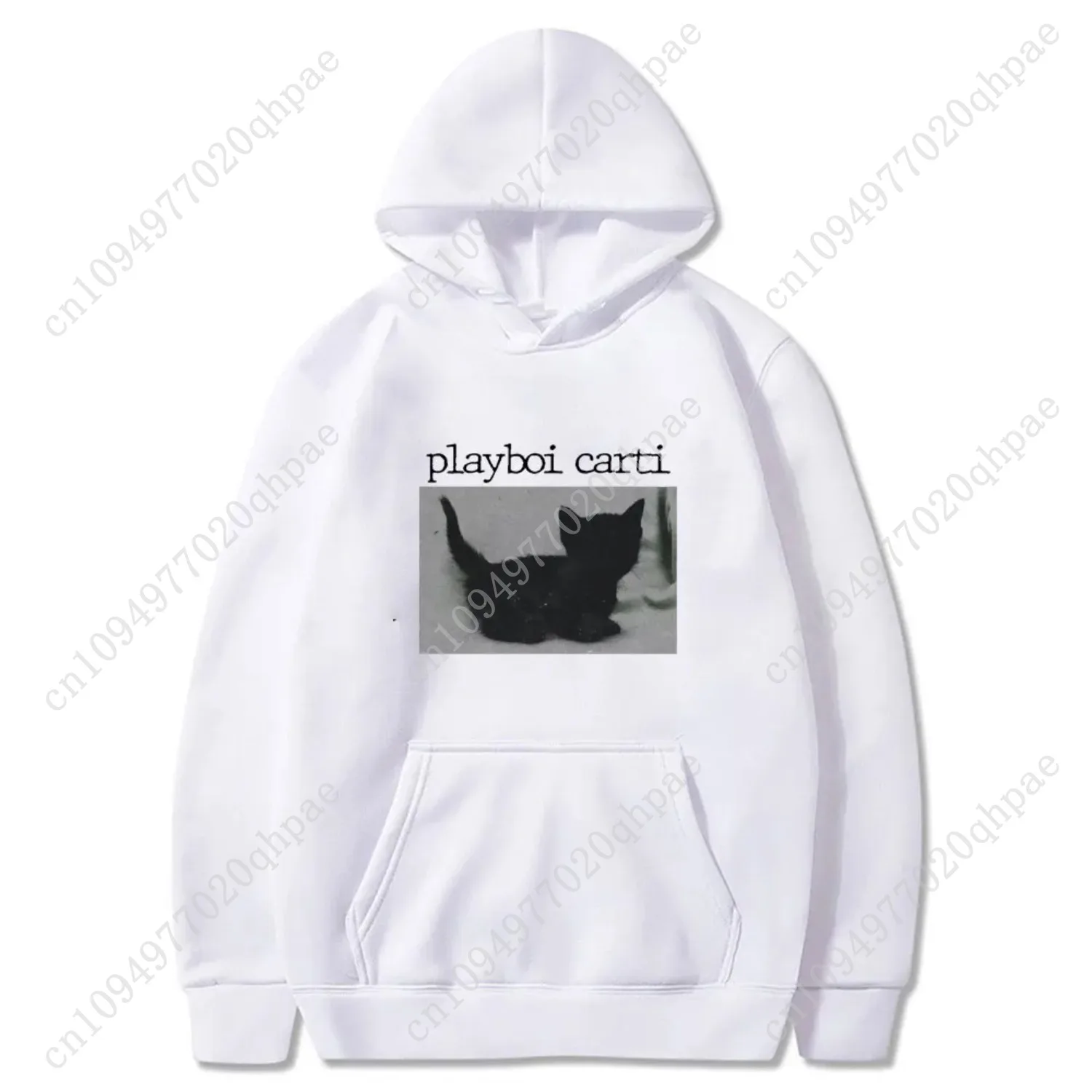 Playboi Carti المتضخم الهيب هوب هوديي لطيف القط طباعة هوديس Harajuku البلوز العادية رجالي بلايز جودة الرجال فضفاض الشارع الشهير