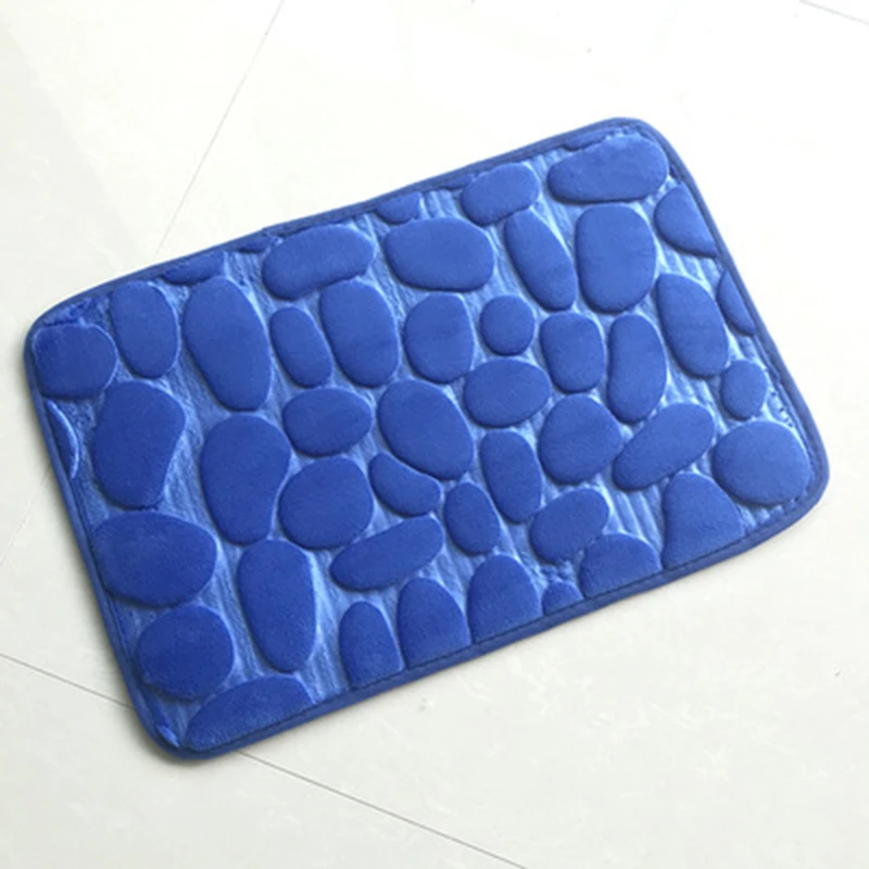 Cobblestone Embossed Bathroom Bath Mat Non-slip Carpets In Wash Basin Bathtub Side Floor Rug Shower Room Doormat Memory Foam Pad