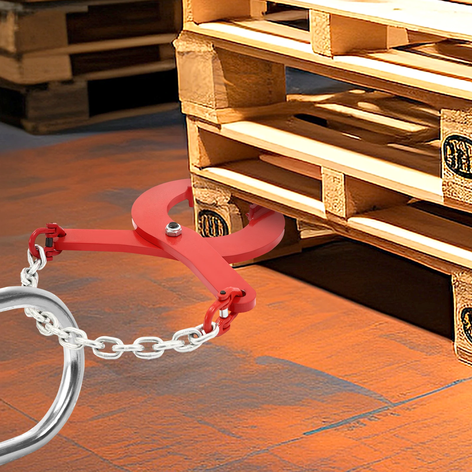 2000 kg Paletten-Zugklemme, 0–17 cm Öffnungs-Hebeklemme, Ziehpaletten, Stahlklemme zum Heben und Transportieren