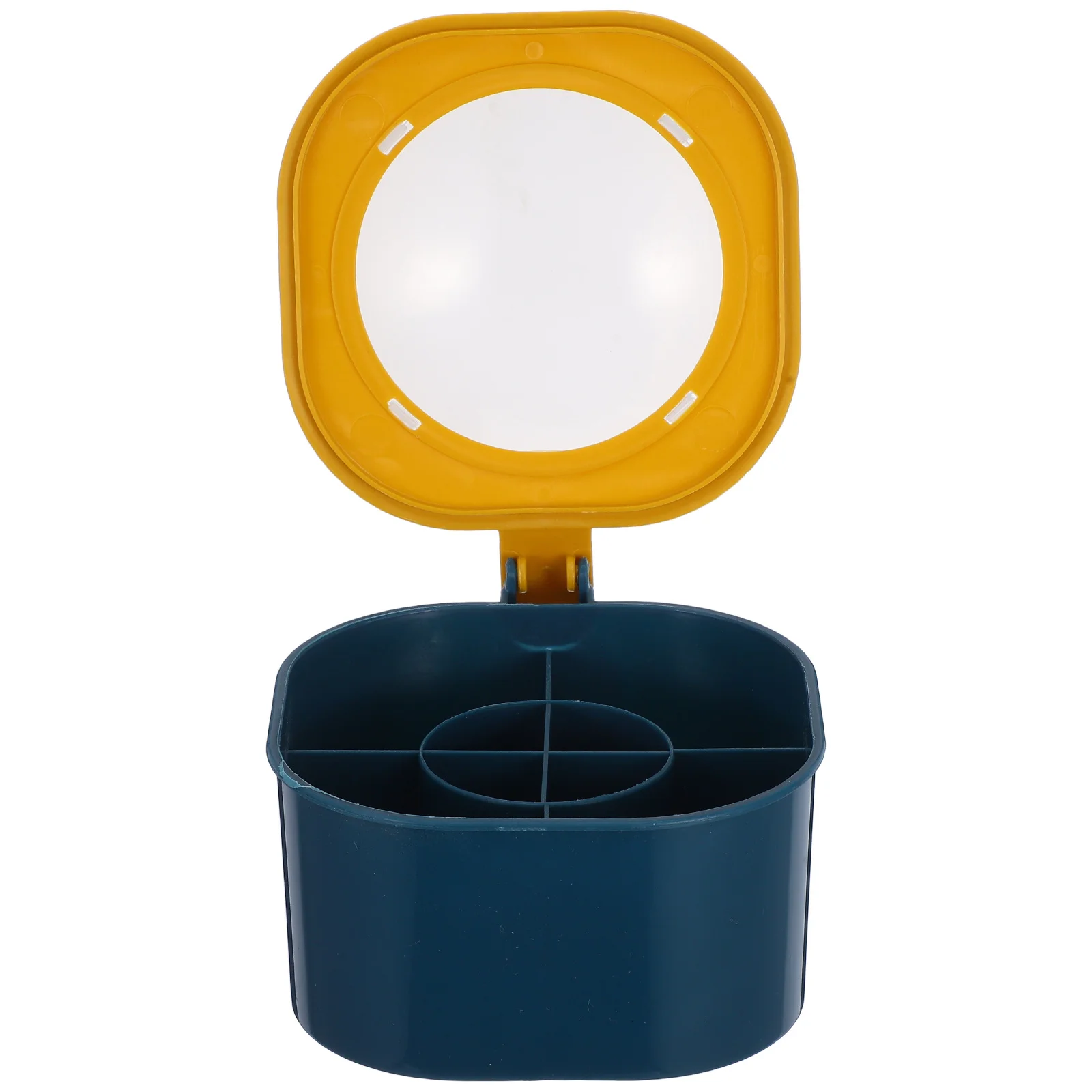 4 مقصورات صندوق توابل حاوية تخزين توابل المطبخ البلاستيكية مع غطاء للسكر الملح Msg الحفاظ على النضارة المنظمة #3