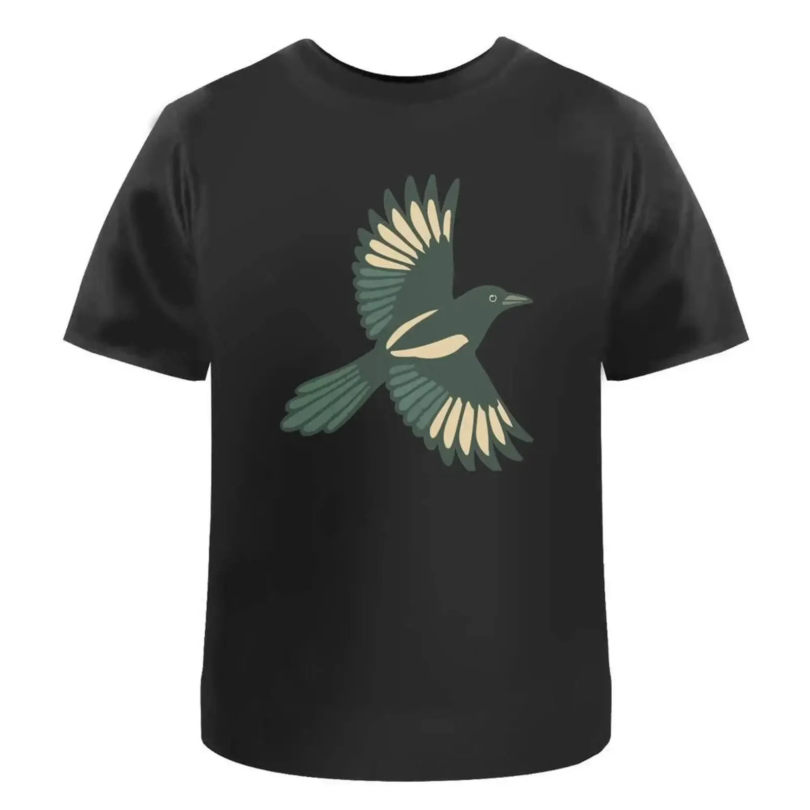 T Shirt quot Flying Magpie 100 Baumwolle S XXL TA055776 vintage Washed homme Stretched Comfortable Slightly streetwear