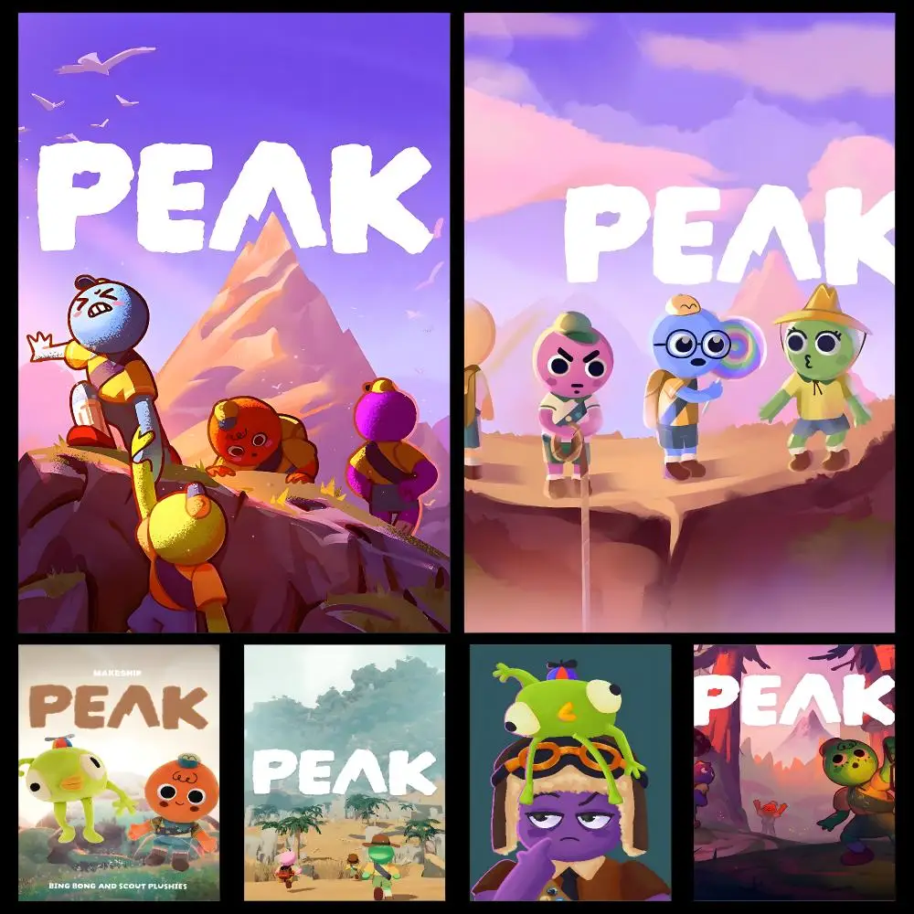 Game PEAK Co-Op Climbing Adventure Poster PP Self Adhesive Decorative HD for Garage Gaming Room Living Room Gift